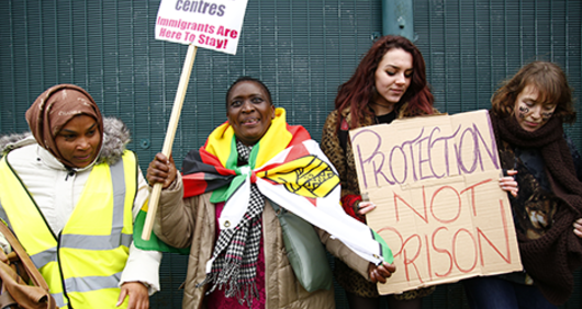 Demonstration calling for the closure of Yarl's Wood Immigration Removal Centre in Essex, 18 November 2017 Demonstration calling for the closure of Yarl's Wood Immigration Removal Centre in Essex, 18 November 2017